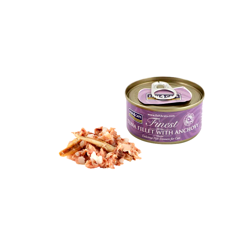 Fish4Cats cans Tuna Fillet with Anchovy, 10 x 70g Sevenoaks Animal Feeds